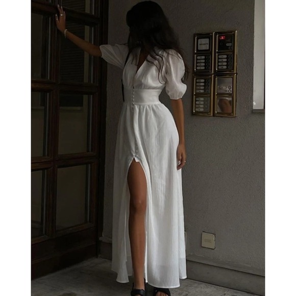 Commense Dresses & Skirts - Commense Coastal Cowgirl White Maxi Dress Sundress Western Cottage M Bohemian